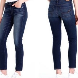 American Eagle Skinny Jeans Size 12 Short Dark Stretch Denim